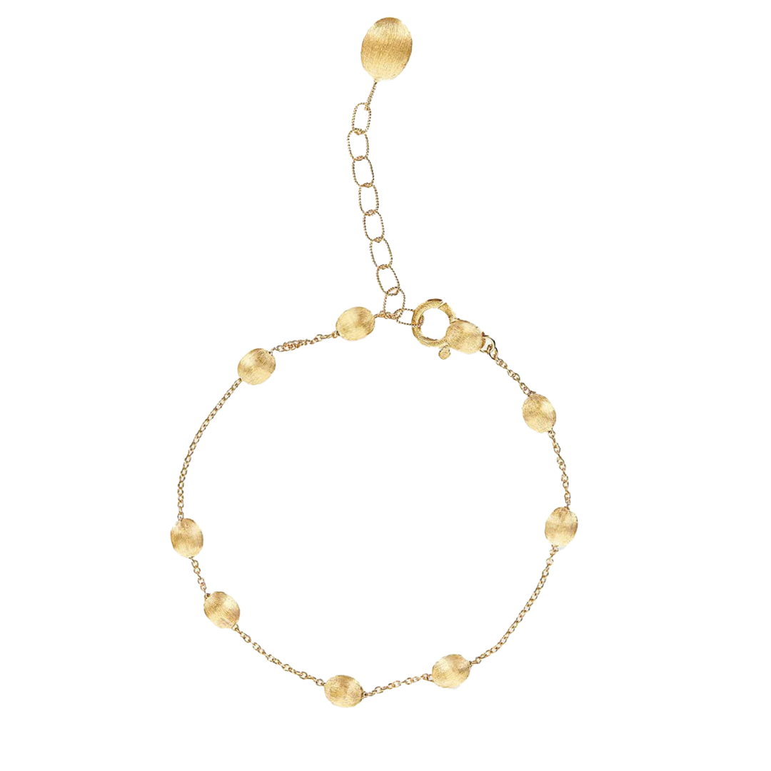 Hand Engraved Gold Boule Bracelet