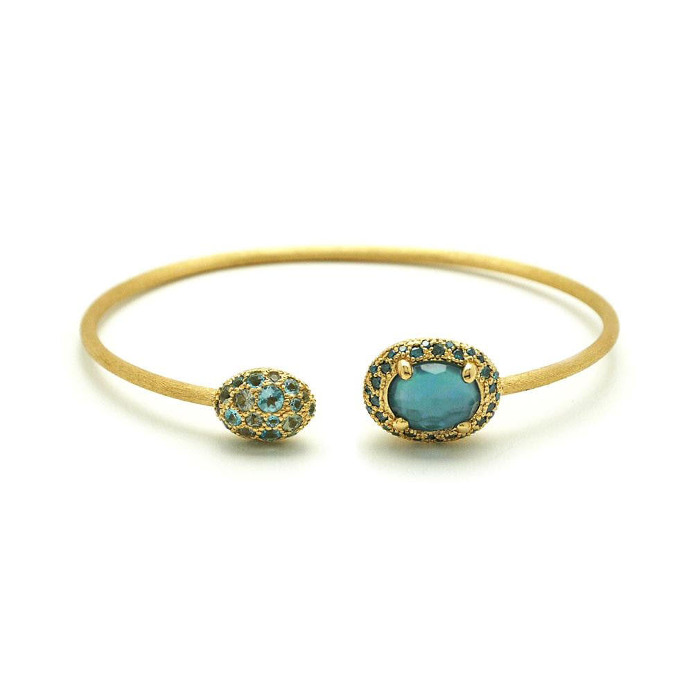 Dancing In The Rain Reverse Open Cuff Bangle