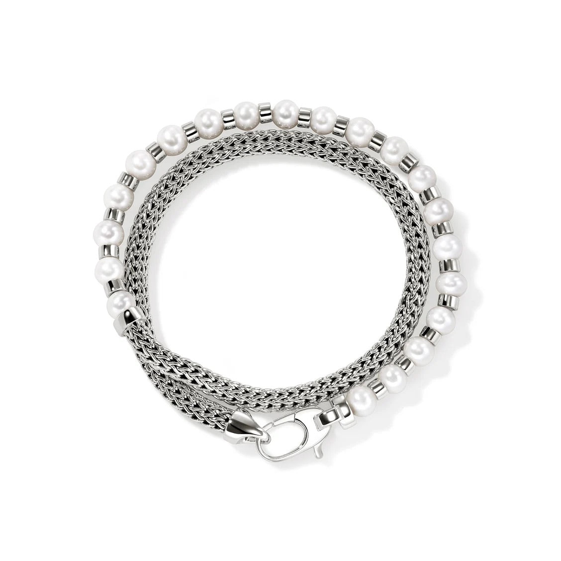 Essentials 5mm Double Wrap Bracelet with Pearls