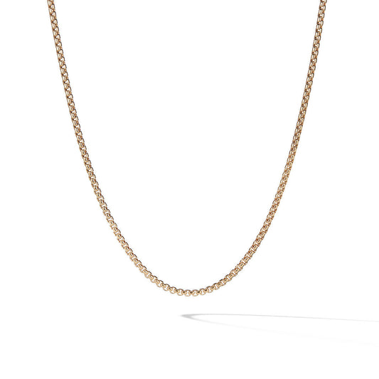 Box Chain Necklace in 18k Yellow Gold, 2.7mm