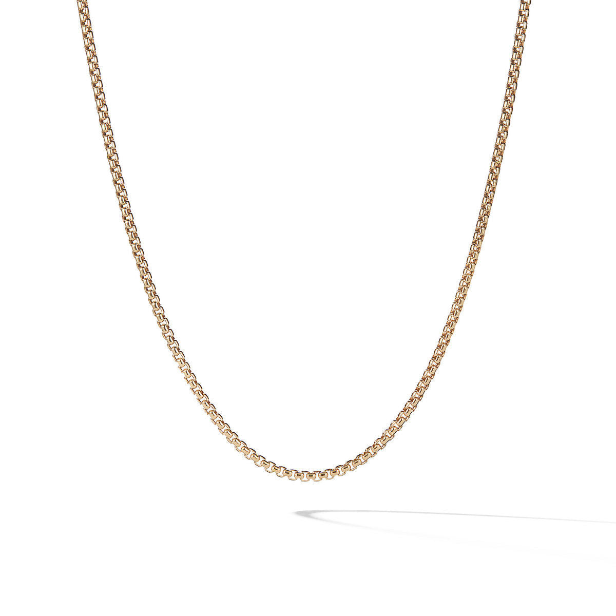 Box Chain Necklace in 18k Yellow Gold, 2.7mm