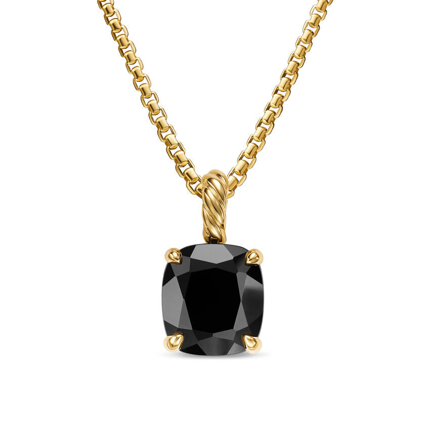DAVID YURMAN 18KY 12MM MARBELLA PENDANT IN BLACK ONYX, PENDA...