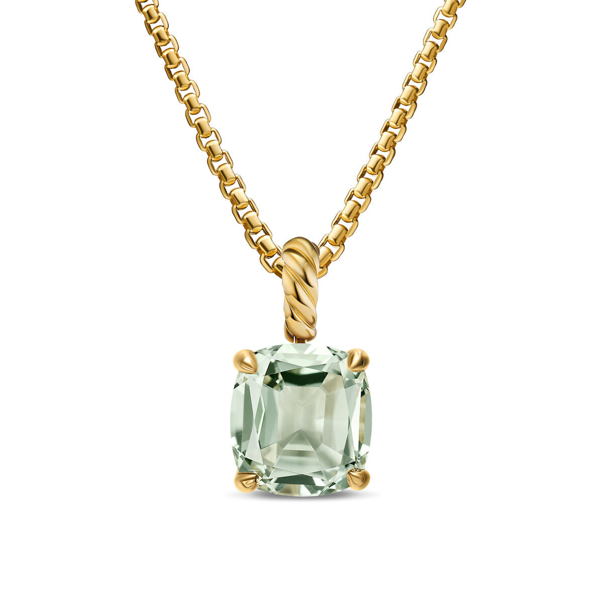 Marbella? Pendant in 18K Yellow Gold with Prasiolite, 12mm