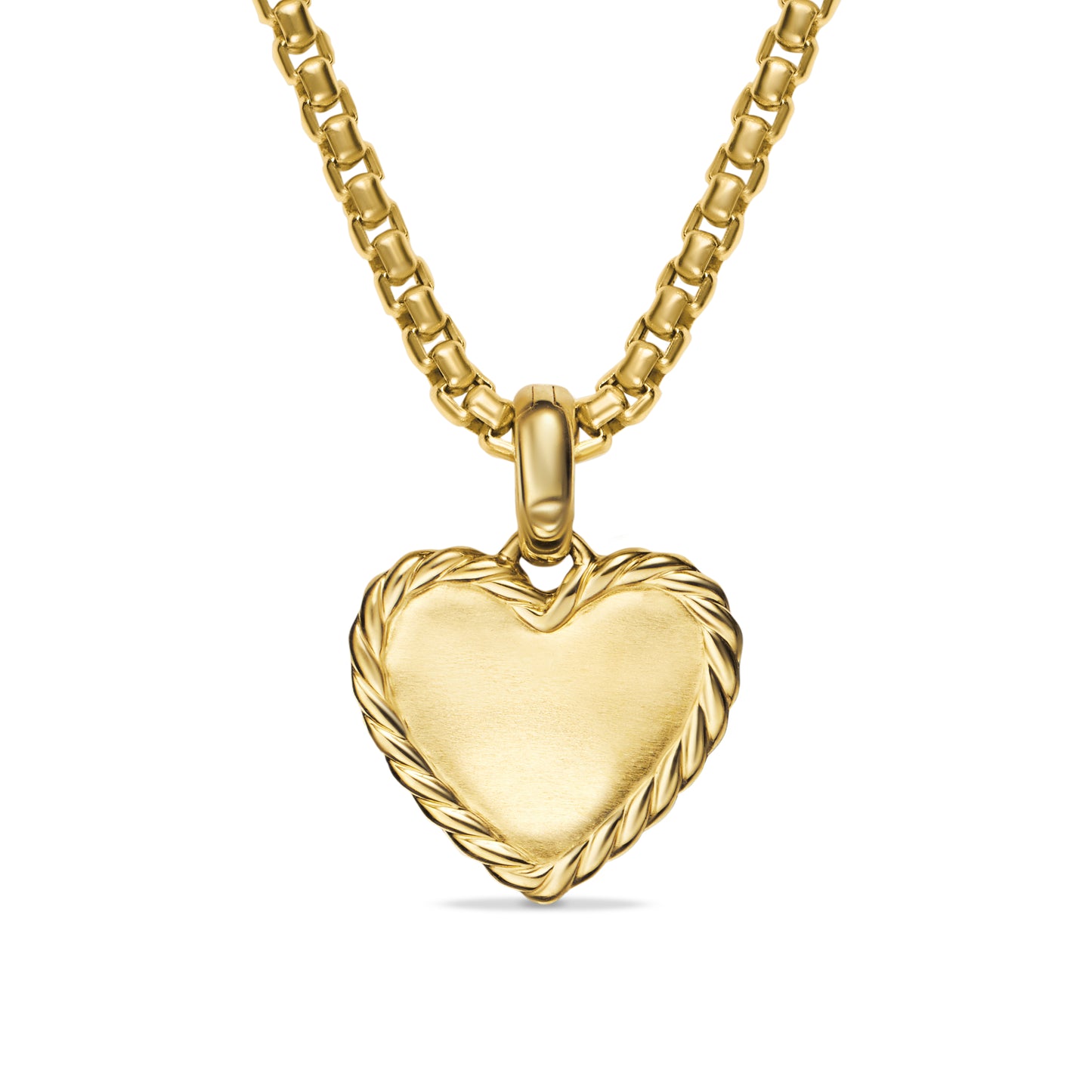 Pavé Heart Amulet in 18K Yellow Gold with Diamonds, 15.6mm