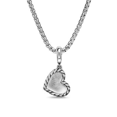 DY Elements® Heart Pendant in Sterling Silver with Pavé Diamonds