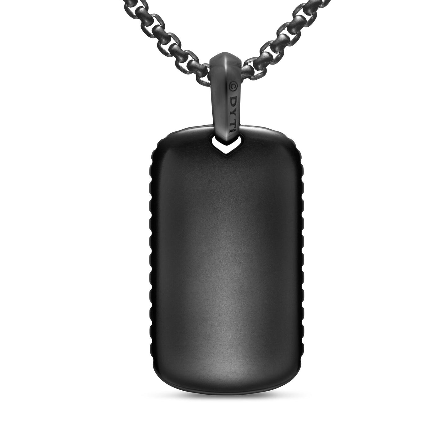Chevron Tag in Black Titanium, 34mm