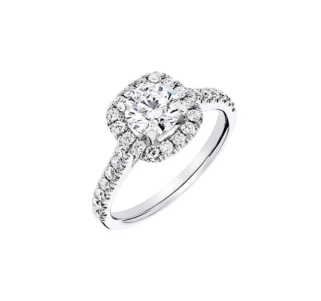 Cushion Halo Engagement Ring 1.25tw