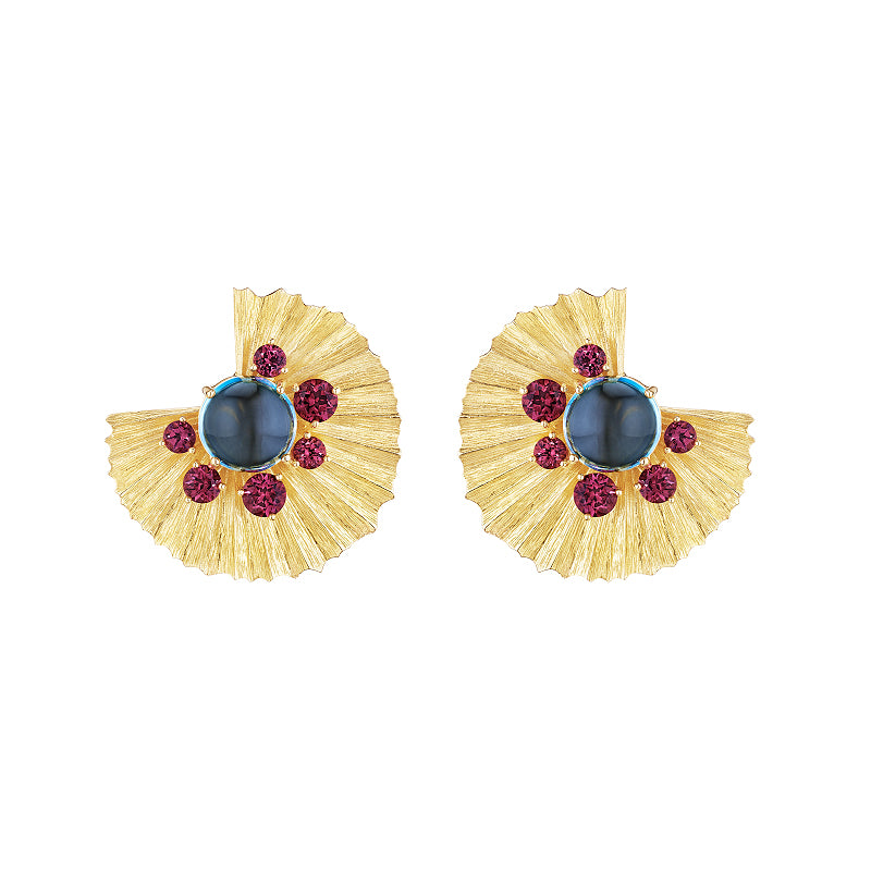 Bahia Fan Stud Earrings