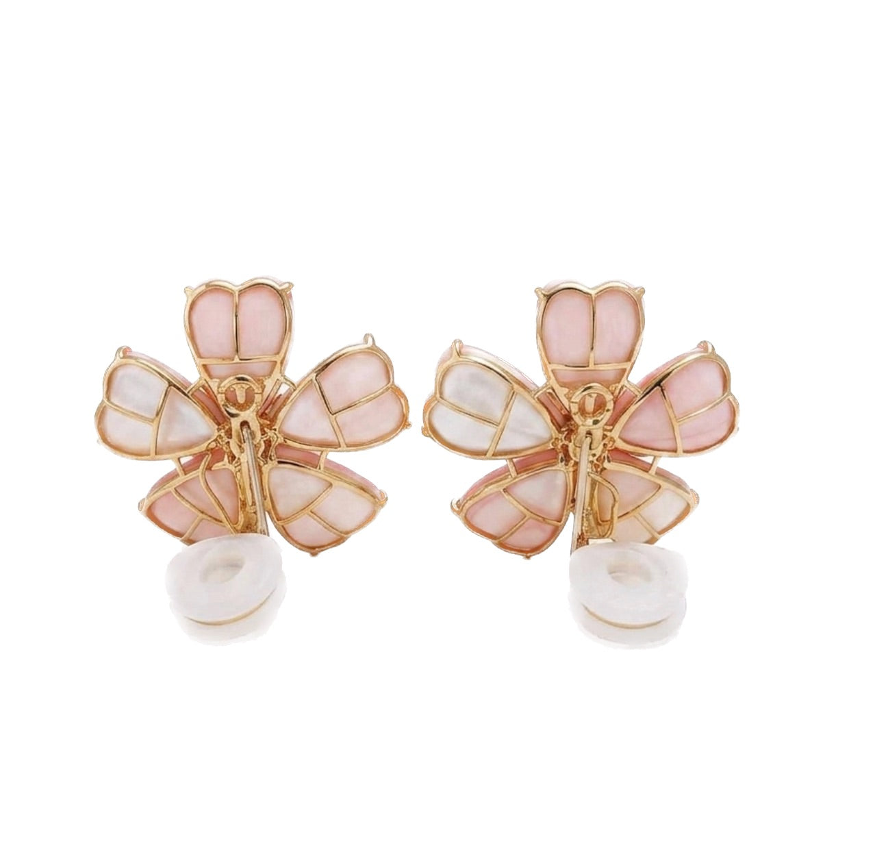 Flower Earrings with Mother of Pearl