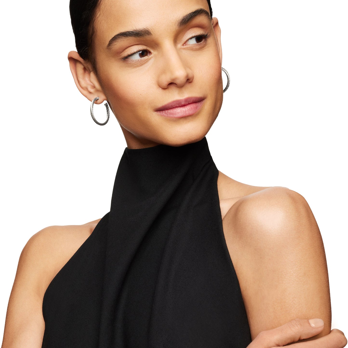 Cable Hoop Earrings