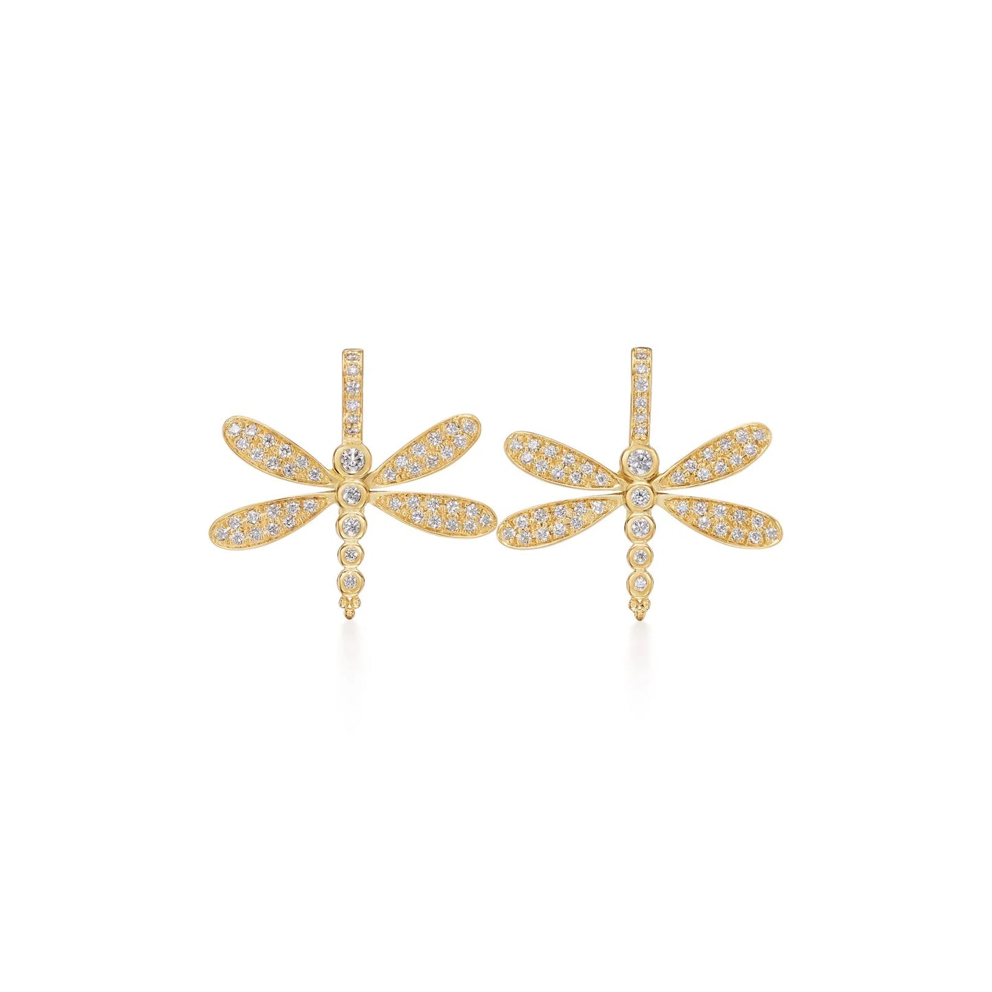 Dragonfly Earrings with Diamonds
