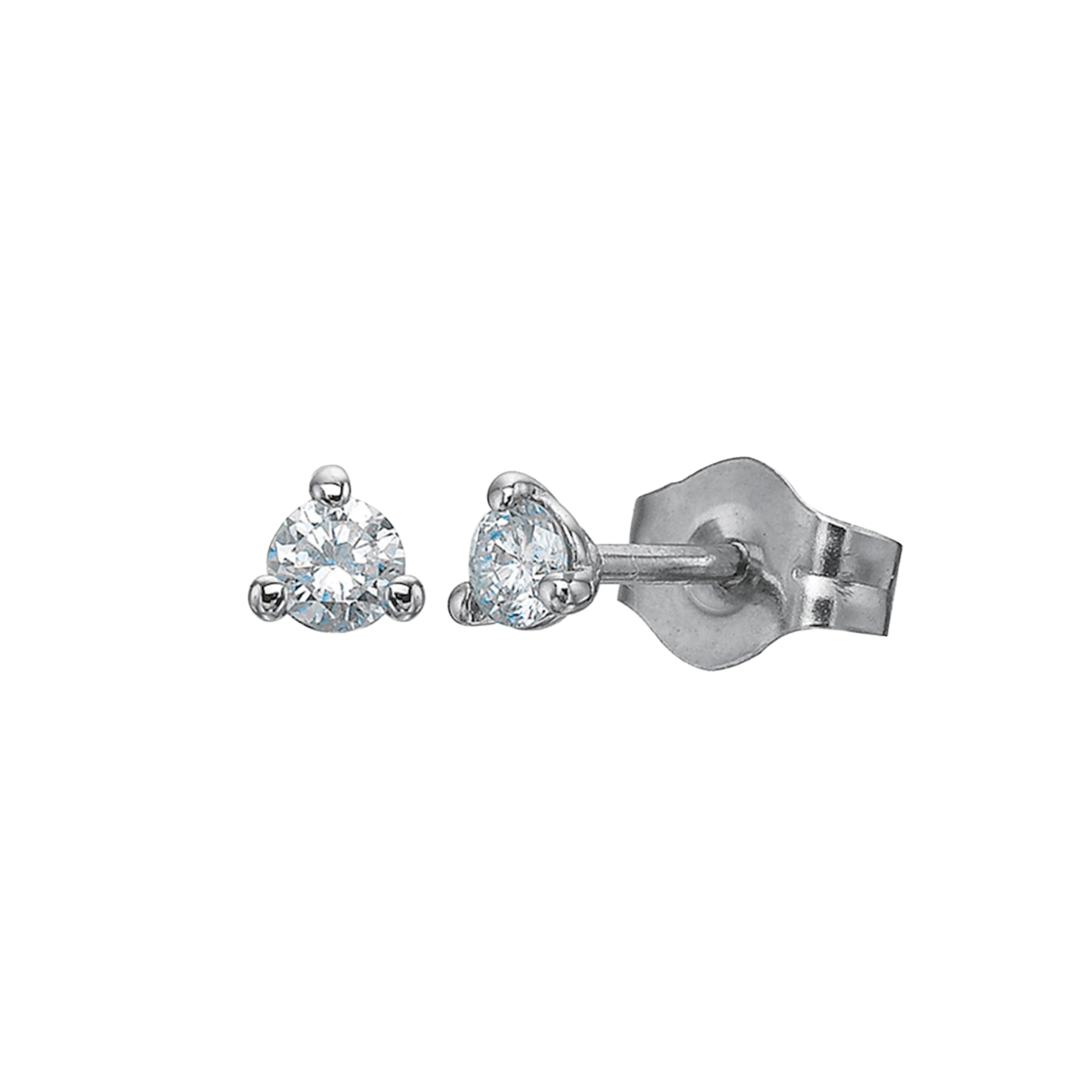Round Brilliant Cut Diamond Studs 1/10ctw