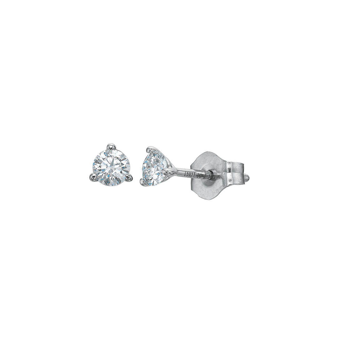3-ProngDiamond Stud Earrings, 0.20ctw
