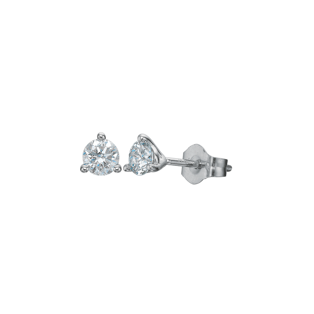 3-Prong Diamond Stud Earrings, 0.30ctw
