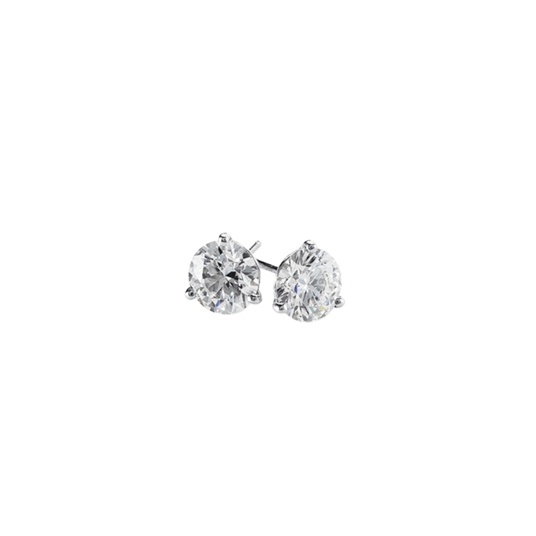 3-Prong Diamond Stud Earrings, 0.40ctw
