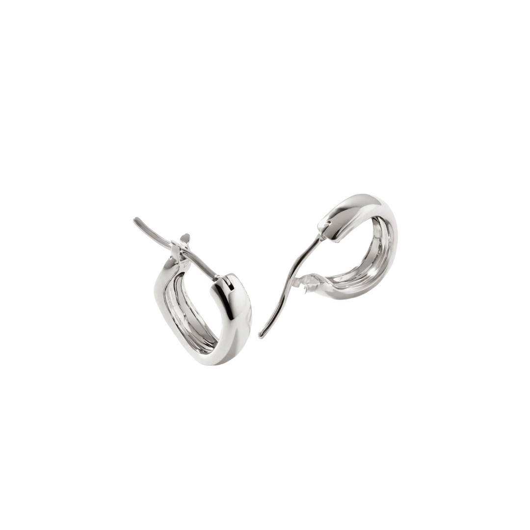 Sterling Silver Surf Hoop Earrings, Extra Small