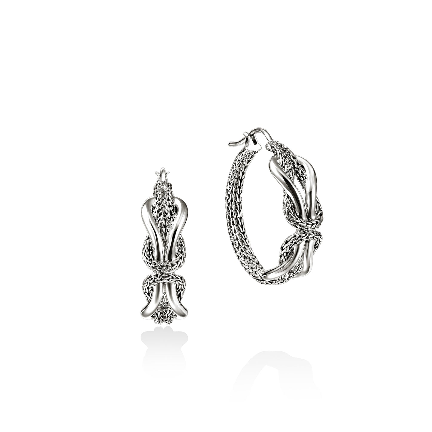 Love Knot Infinite Silver Hoop Earrings