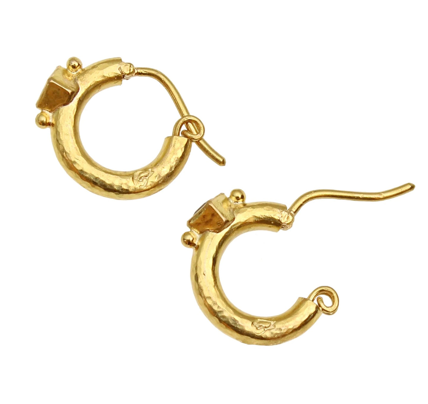 Blue Sapphire Hoop Earrings