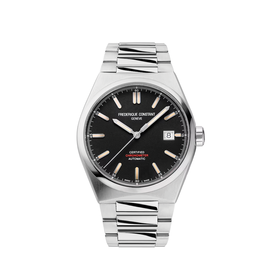 39mm Highlife Automatic Watch with Black Dial in Stainless Steel