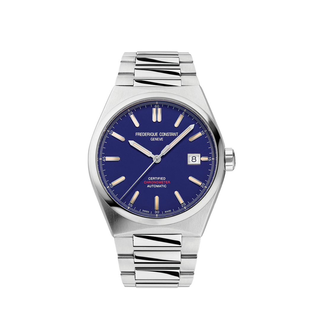 39mm Highlife Automatic Watch with Blue Dial in Stainless Steel