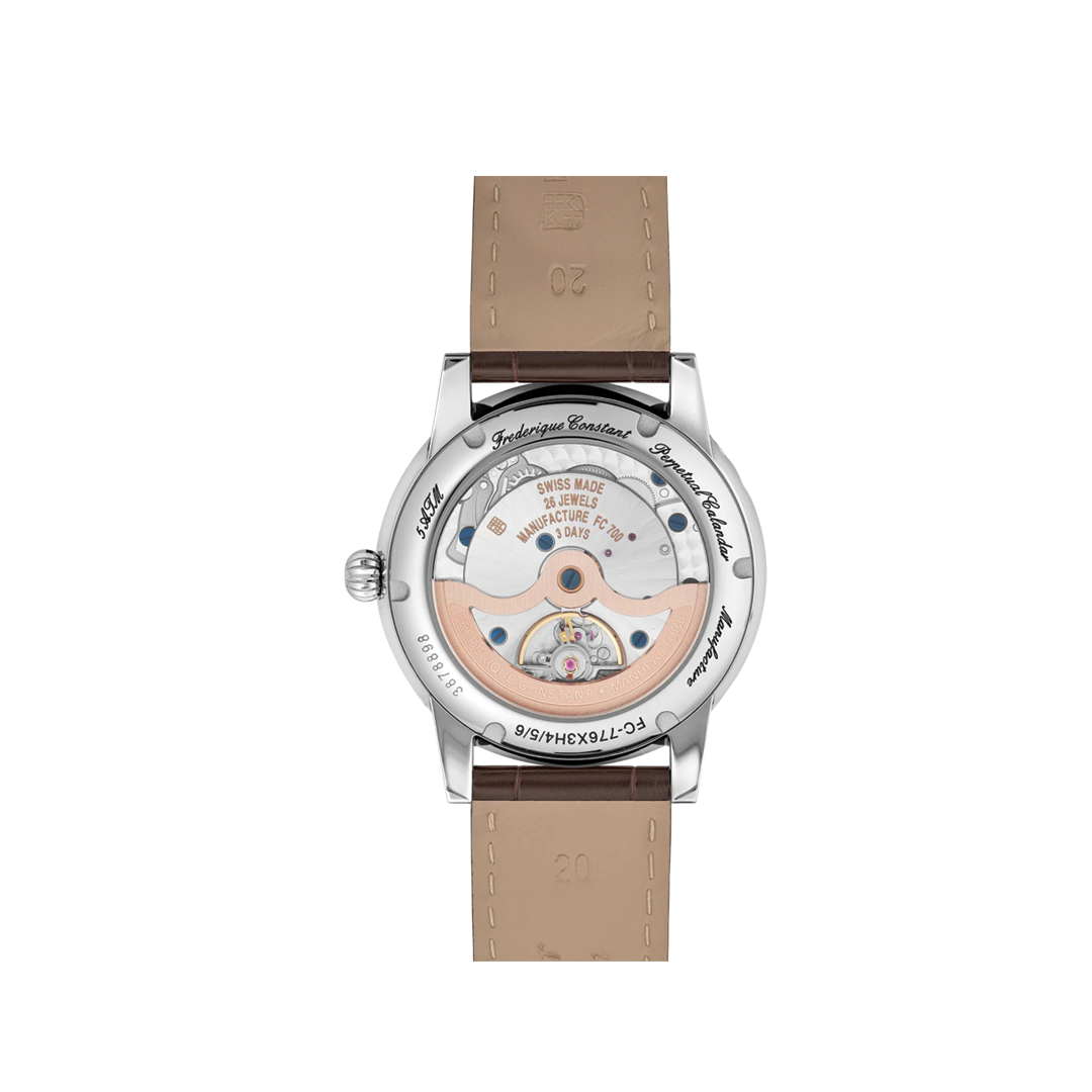 40mm Classic Perpetual Calendar Watch with Salmon Dial
