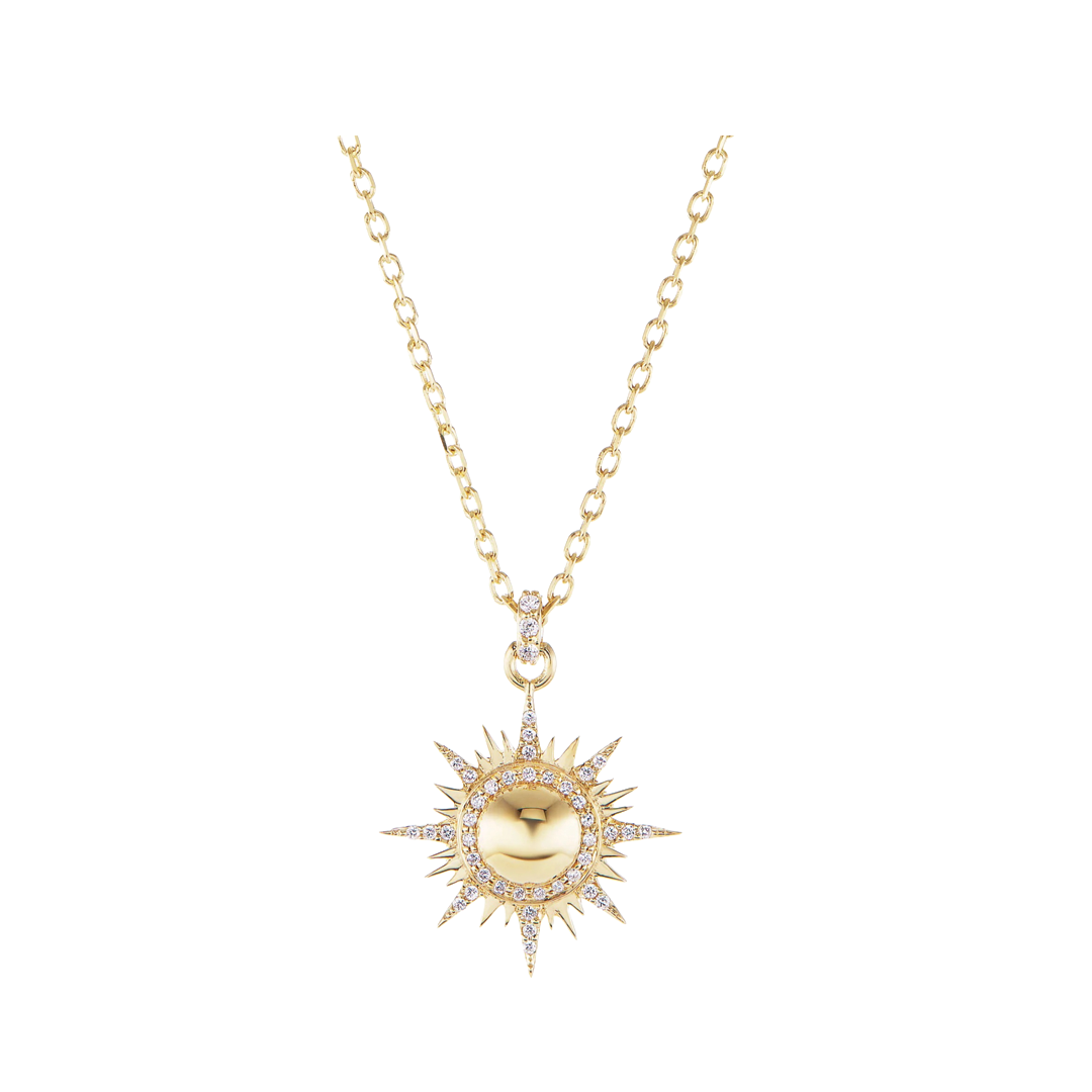 Mini II Sole Necklace with Diamonds