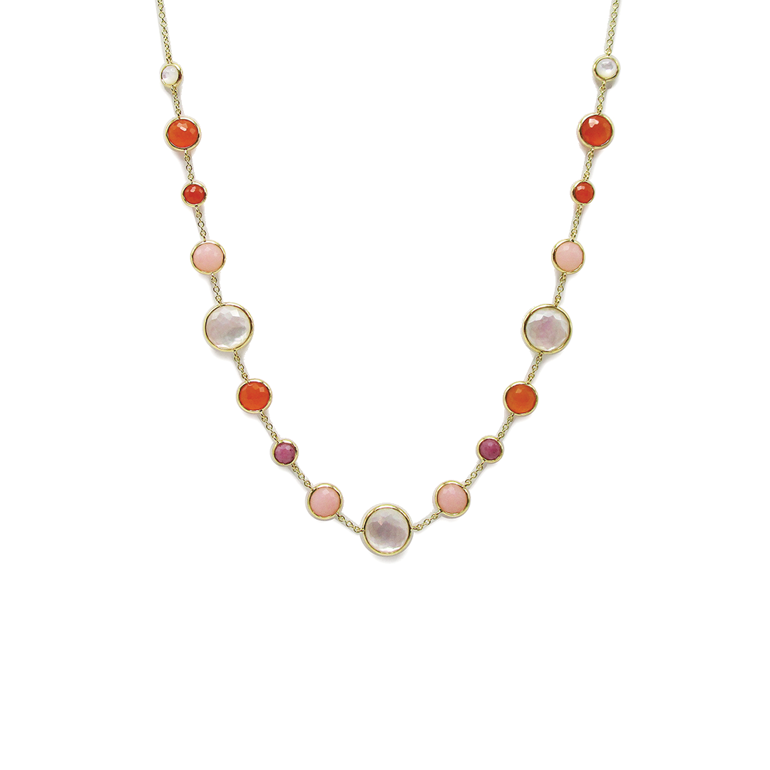 'Lollitini" Short Necklace in Fire Rose