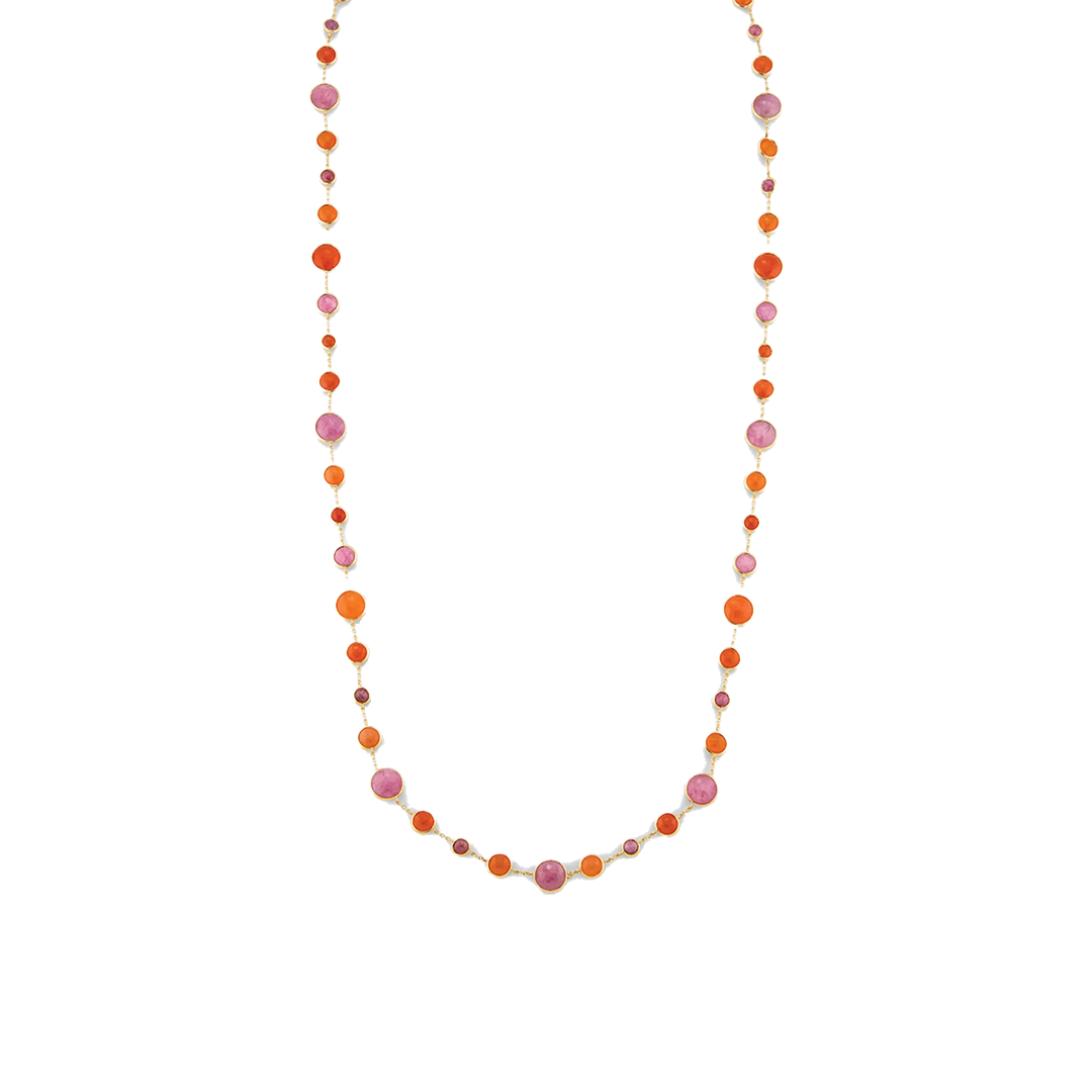 'Lollitini' Long Necklace in Fire Rose