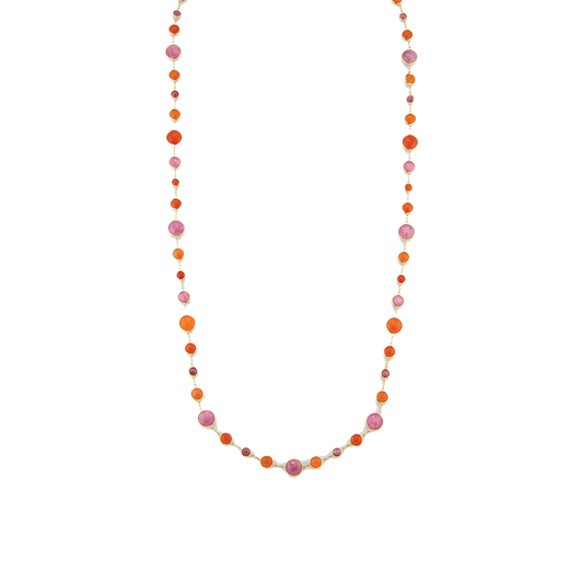 'Lollitini' Long Necklace in Fire Rose