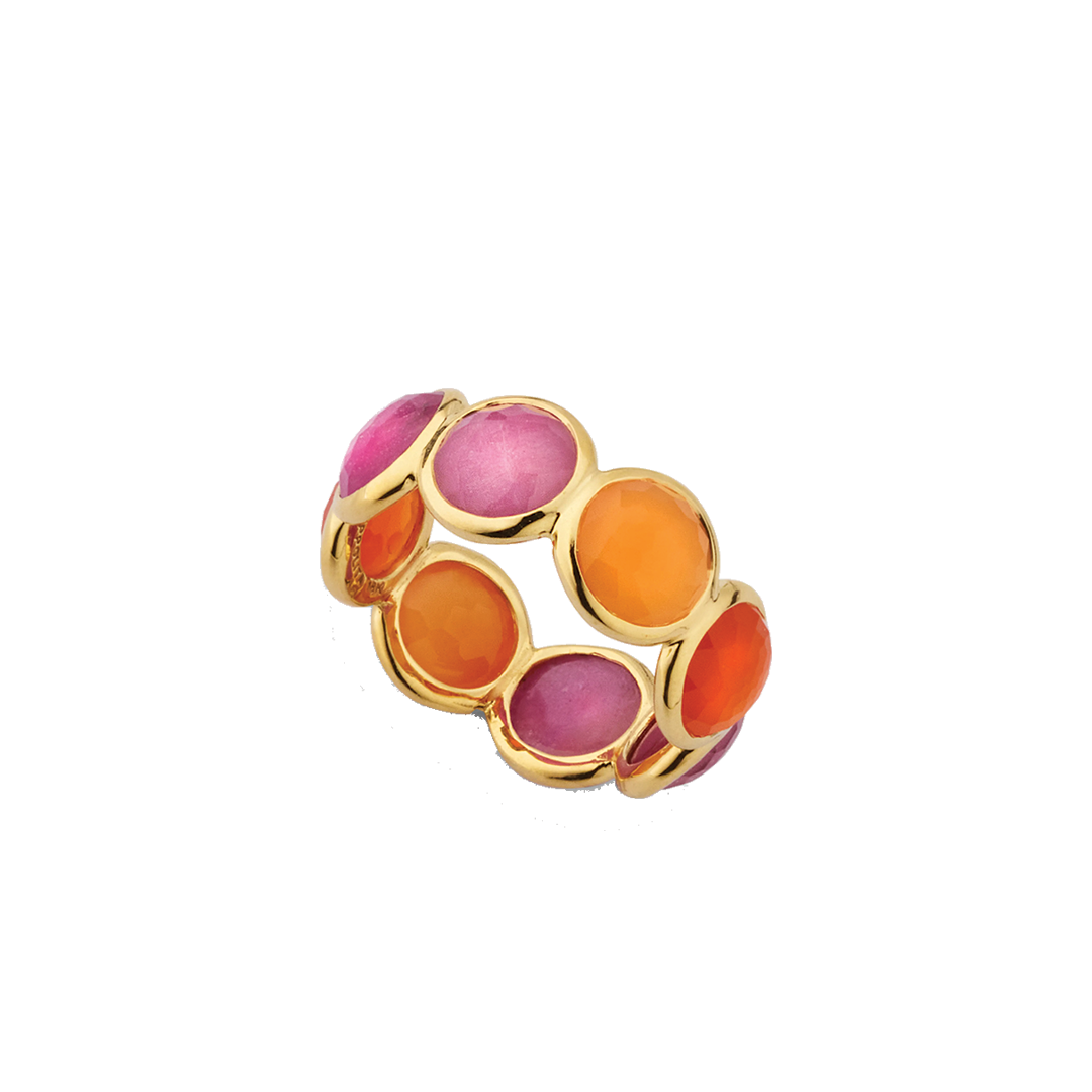 'Lollipop' Medium Eternity Band Ring in Fire Rose