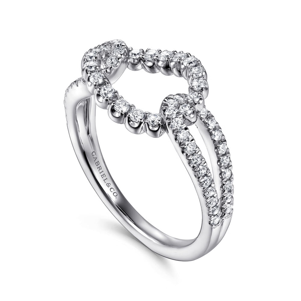 Interlocking Link Diamond Ring