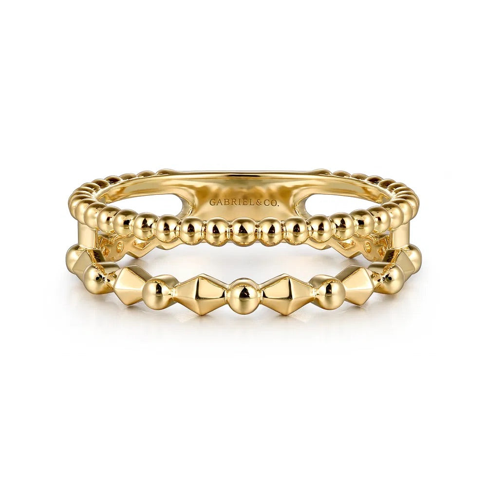 Pyramid Beaded Stackable Ring
