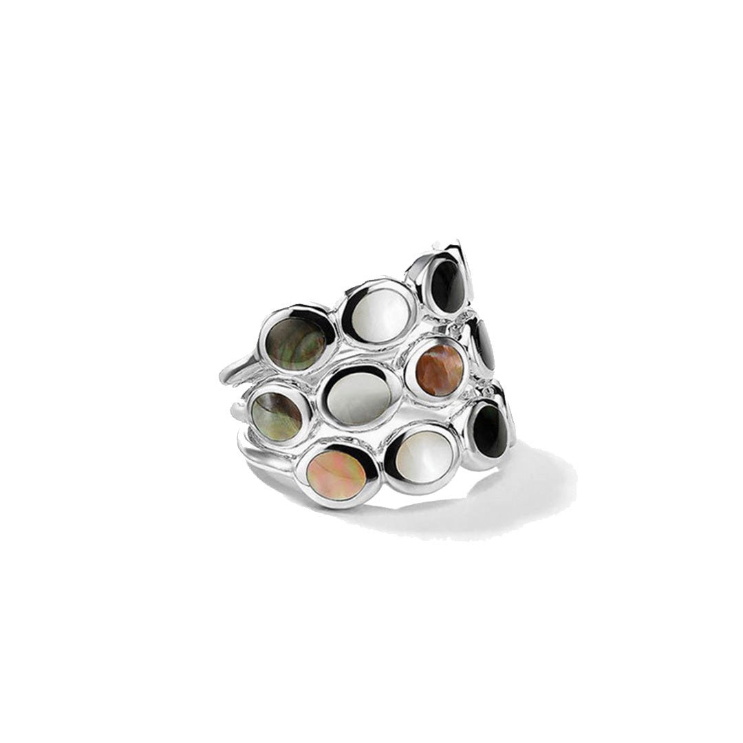 Rock Candy 3-Row Band Tiny Oval Ring in Sabbia