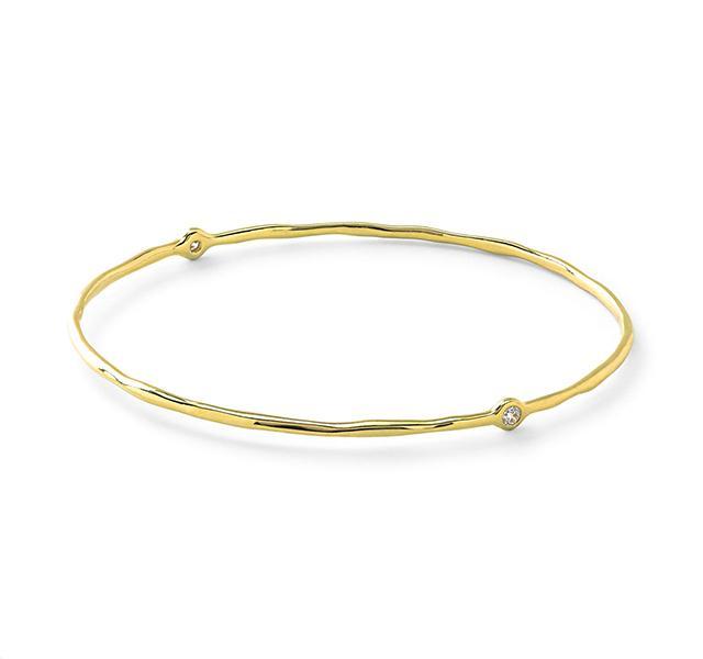 Glamazon 18KY Gold Stardust 2-Diamond Bangle