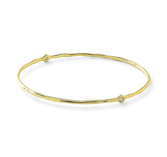 Glamazon 18KY Gold Stardust 2-Diamond Bangle