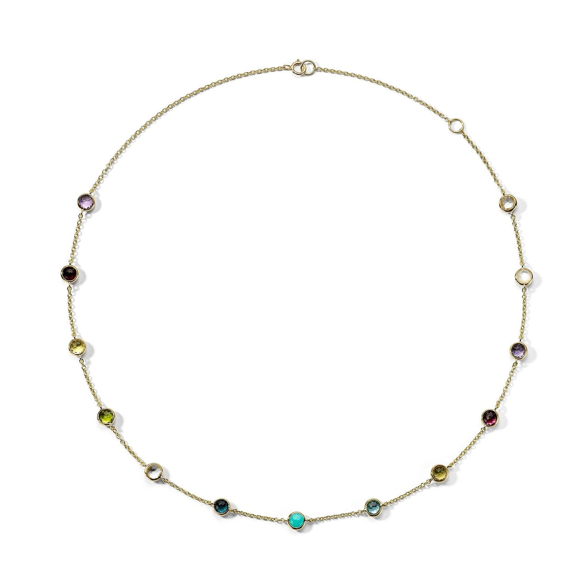 Lollipop 13-Stone Station Confetti Necklace In Rainbow