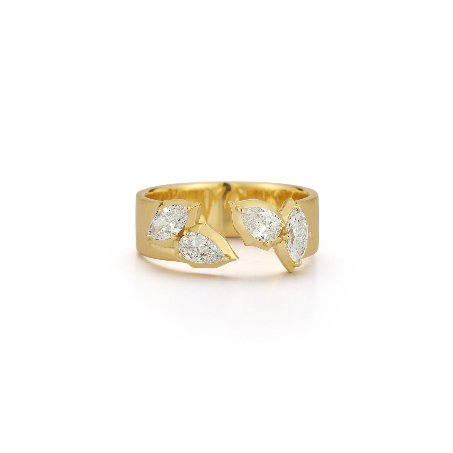 Poppy Open Band with Pear & Marquise Diamonds