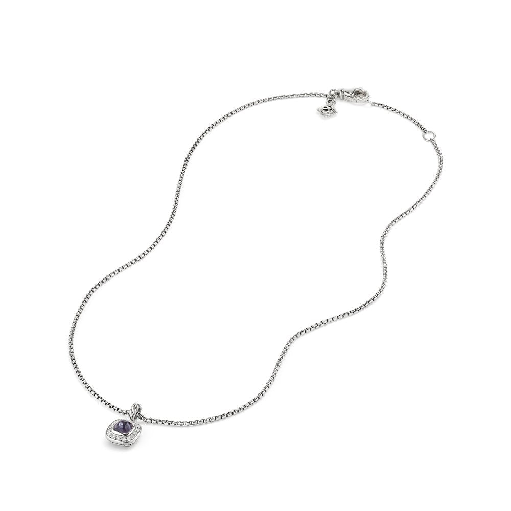 Albion® Kids Necklace with Black Orchid and Diamonds, 4mm