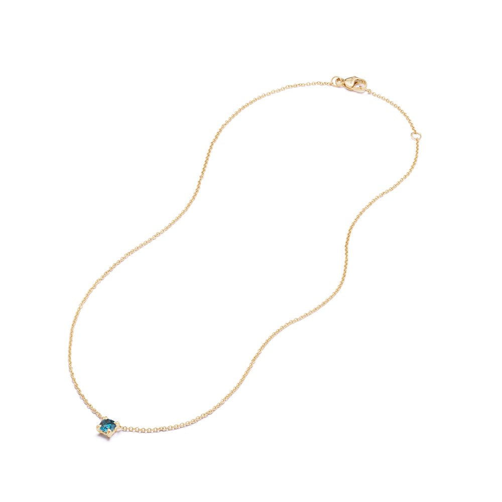 Chatelaine® Kids Necklace with Hampton Blue Topaz in 18K Gold, 4mm