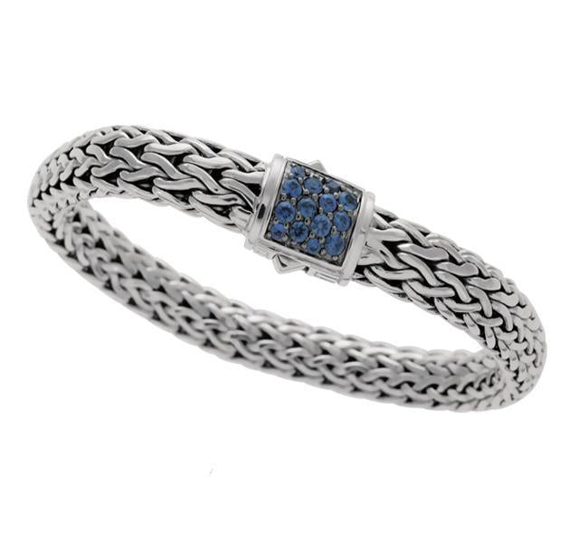 Classic Chain Bracelet with Blue Sapphires