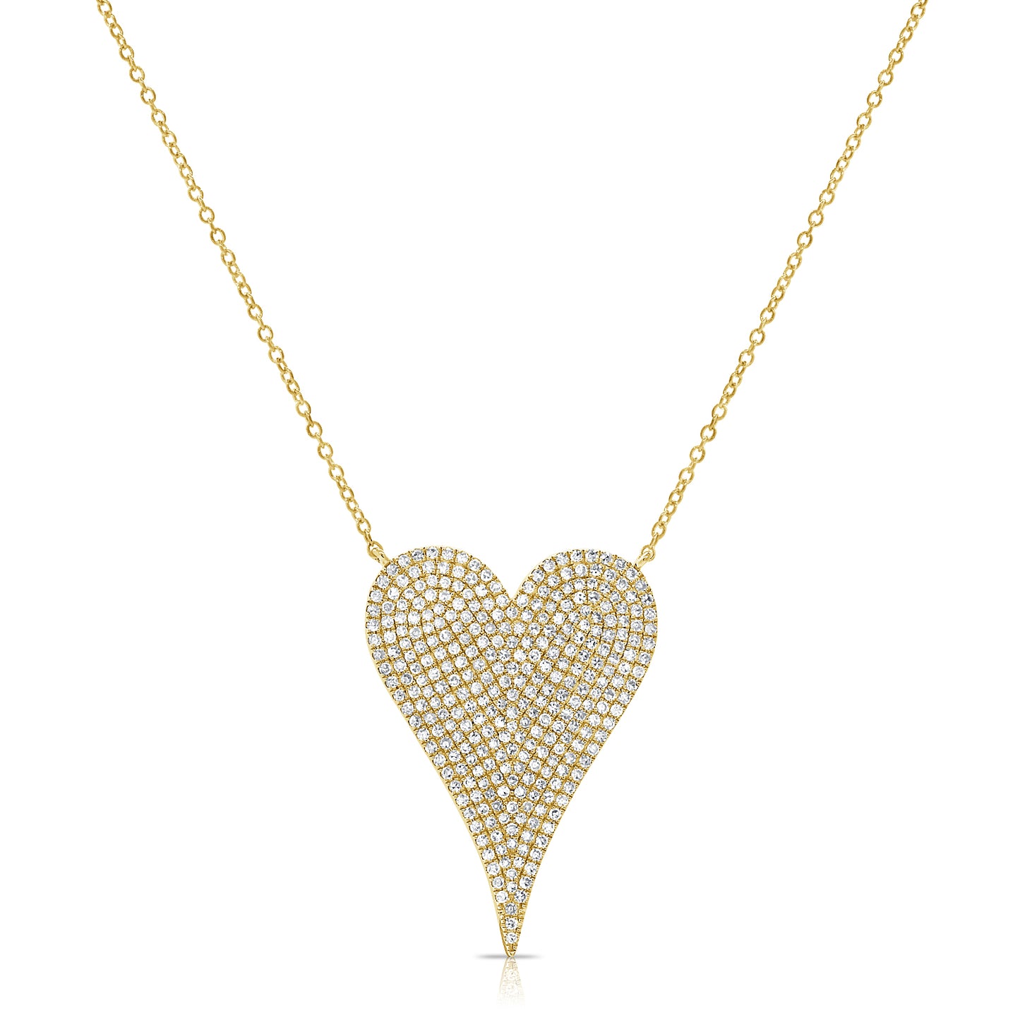 Diamond Heart Pendant In 14k Yellow Gold