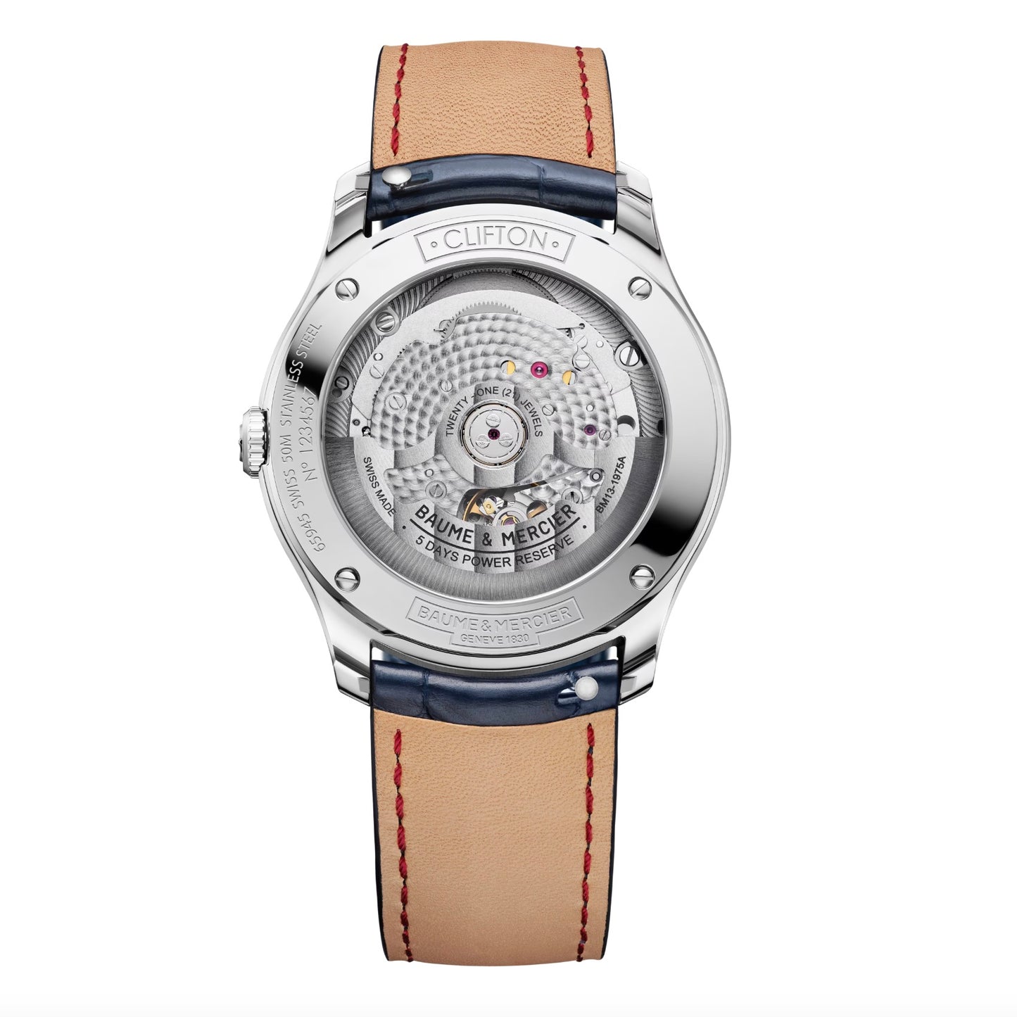 39mm Clifton Baumatic Watch with Blue Dial