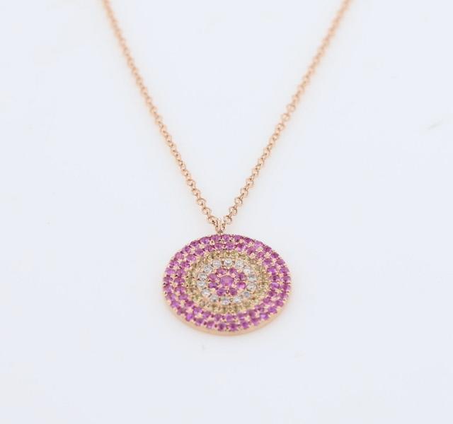 Rose Gold Evil Eye Pendant