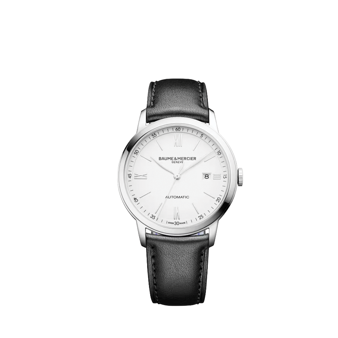42mm Classima Watch with Matte White Dial