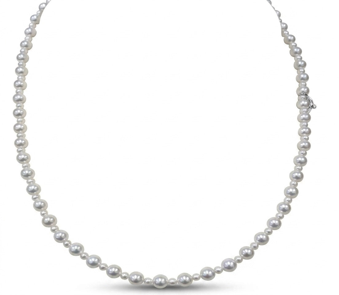 Alternating Size Akoya Pearl Necklace