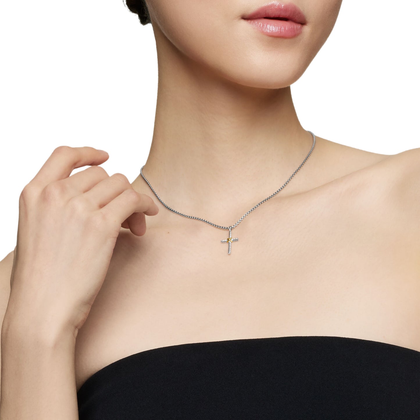 Cross Necklace with 14K Gold