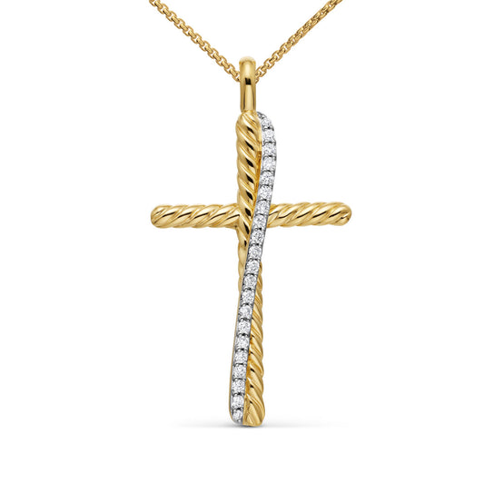 Cross Necklace with Diamonds