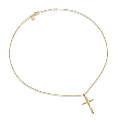 Cross Necklace with Diamonds