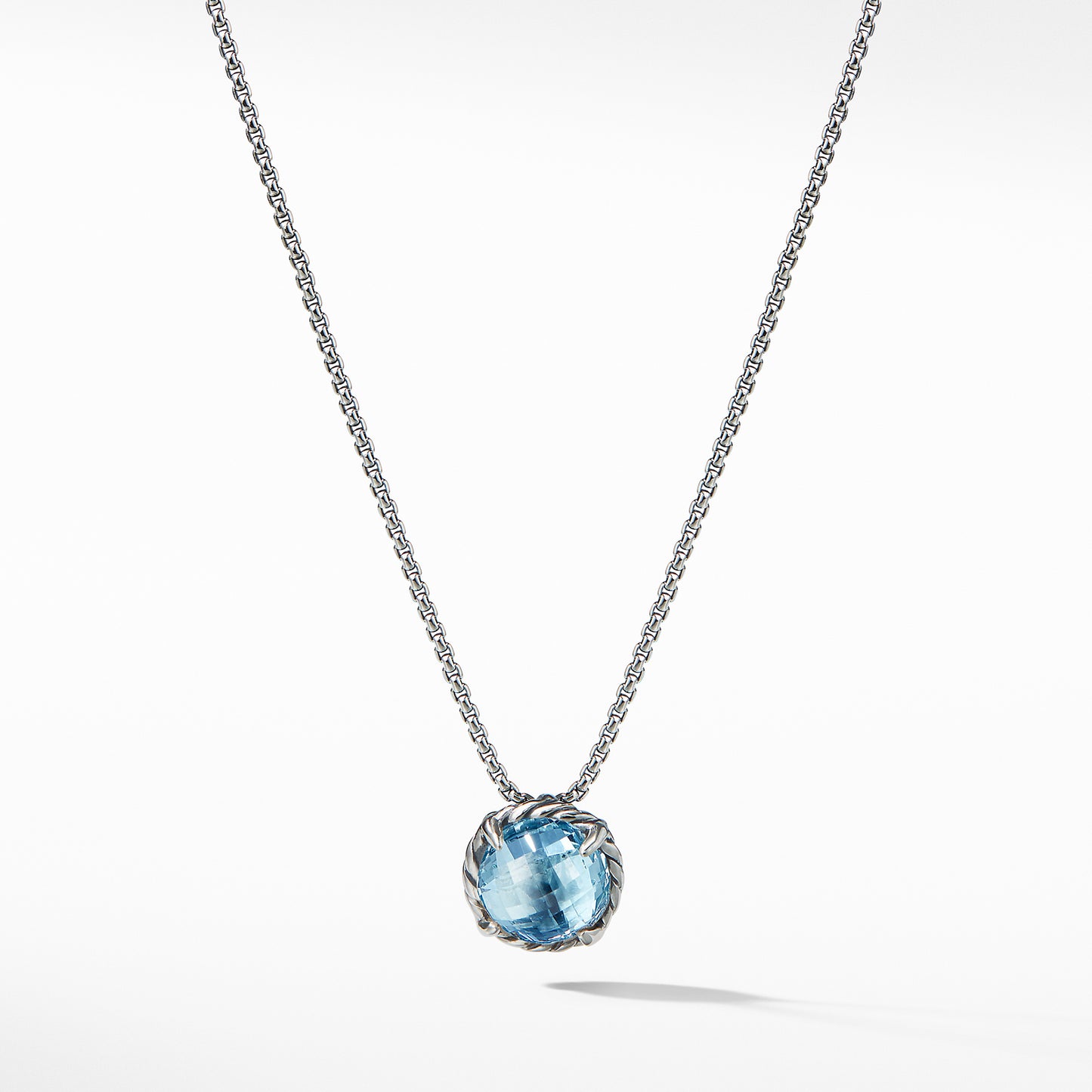Chatelaine Pendant Necklace with Blue Topaz