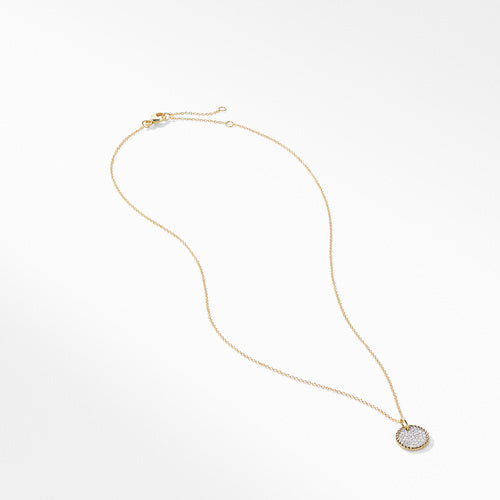 Cable Collectibles Pavé Charm Necklace with Diamonds in 18K Gold
